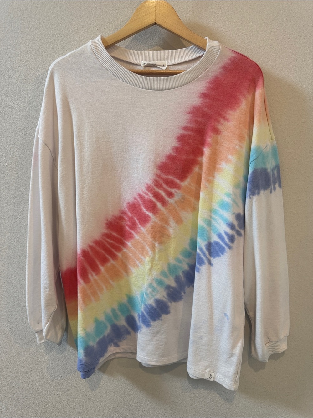 EUC Medium Little Moon Society Rainbow Tie-Dye Long Sleeve Pullover Shirt! 🌈
